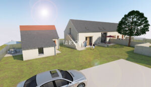 Ensemble de deux Grange Esvres Sur Indre 156 m2 sur 677m² de parcelle.